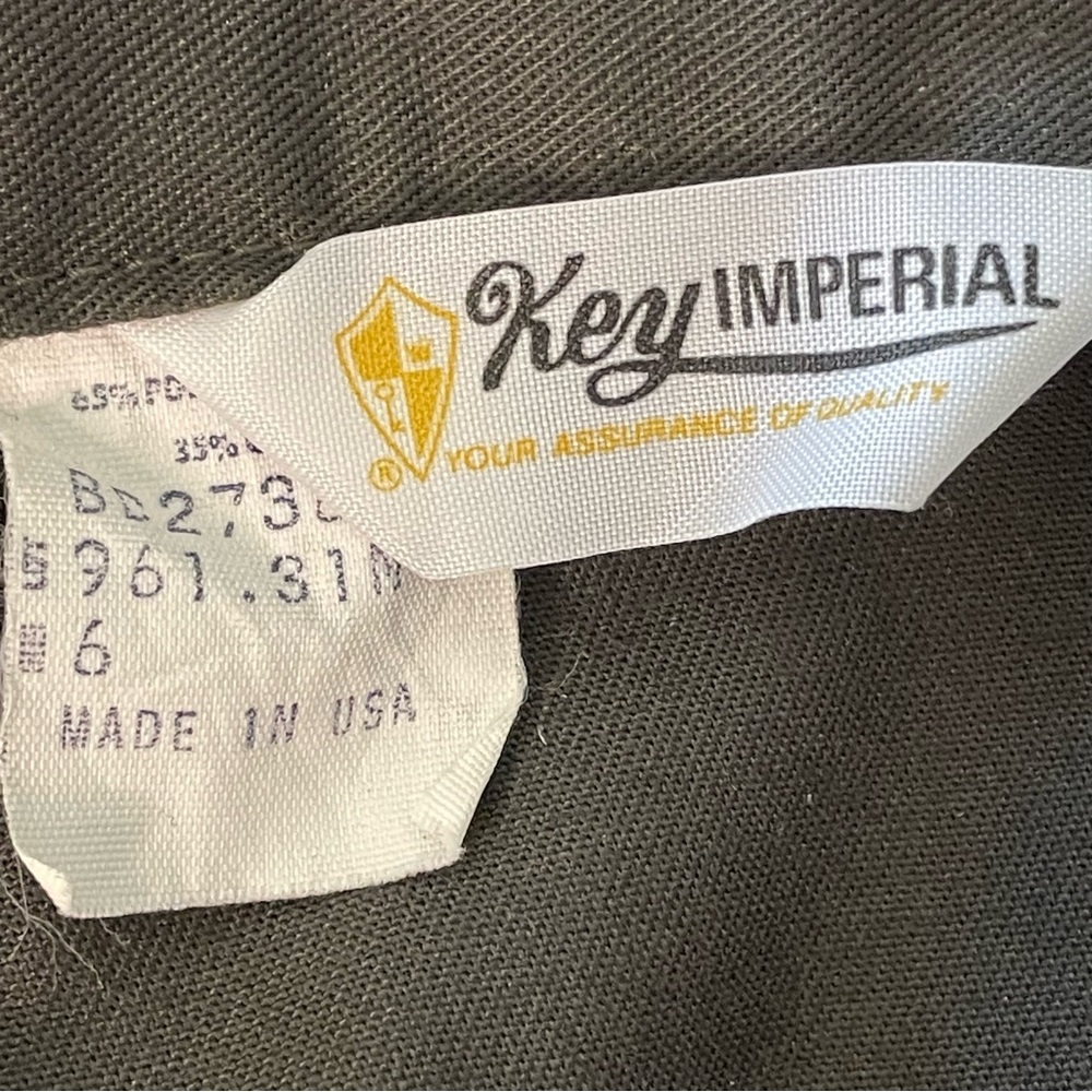 Vintage Key Imperial Kids Mechanic Jumpsuit Coveralls Unlined USA 70s-80s Size 6 - Picture 9 of 11